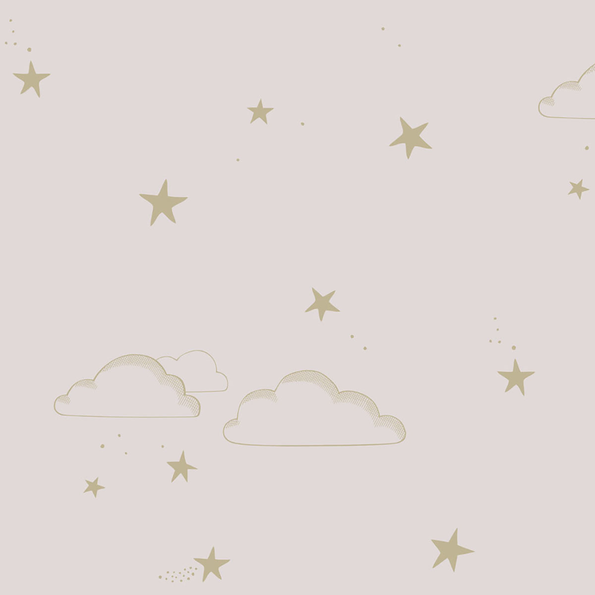 Hibou Home Starry Sky Wallpaper - Pale Rose/Gold