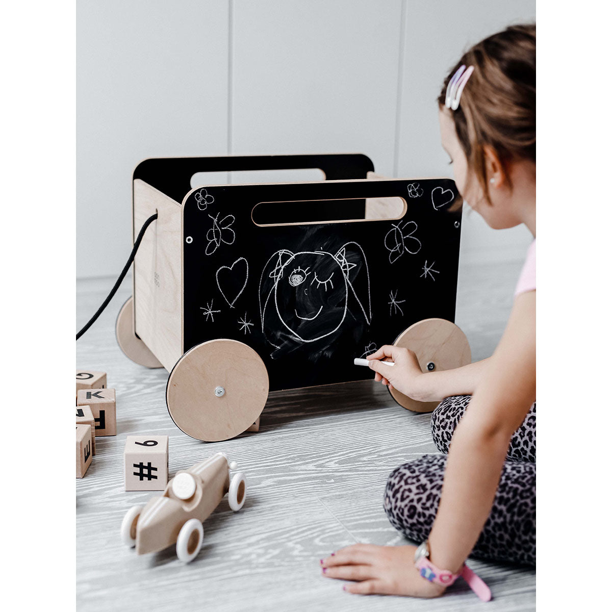 Ooh Noo Toy Chest On Wheels - Black main image 0