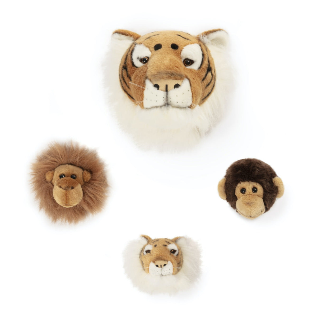 Wild & Soft Mini Jungle Animal Trophy Heads - Set of 3