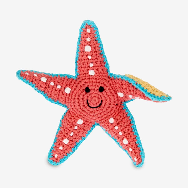 Pebblechild Fairtrade Baby Rattle – Starfish