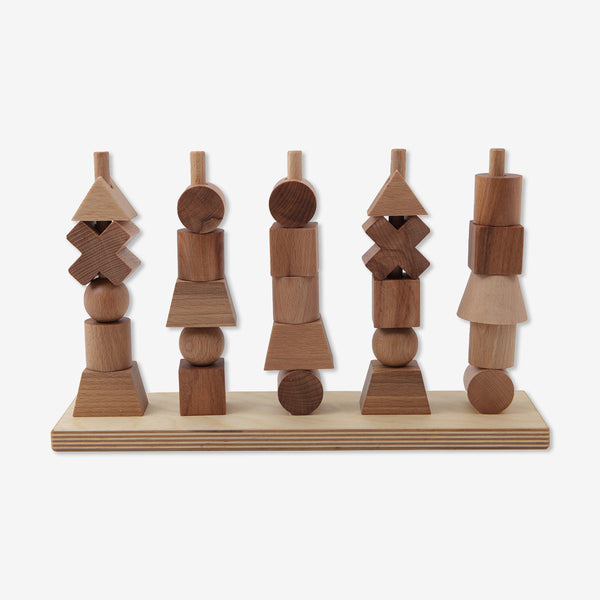 Wooden Story Natural Wooden Shape Stacker