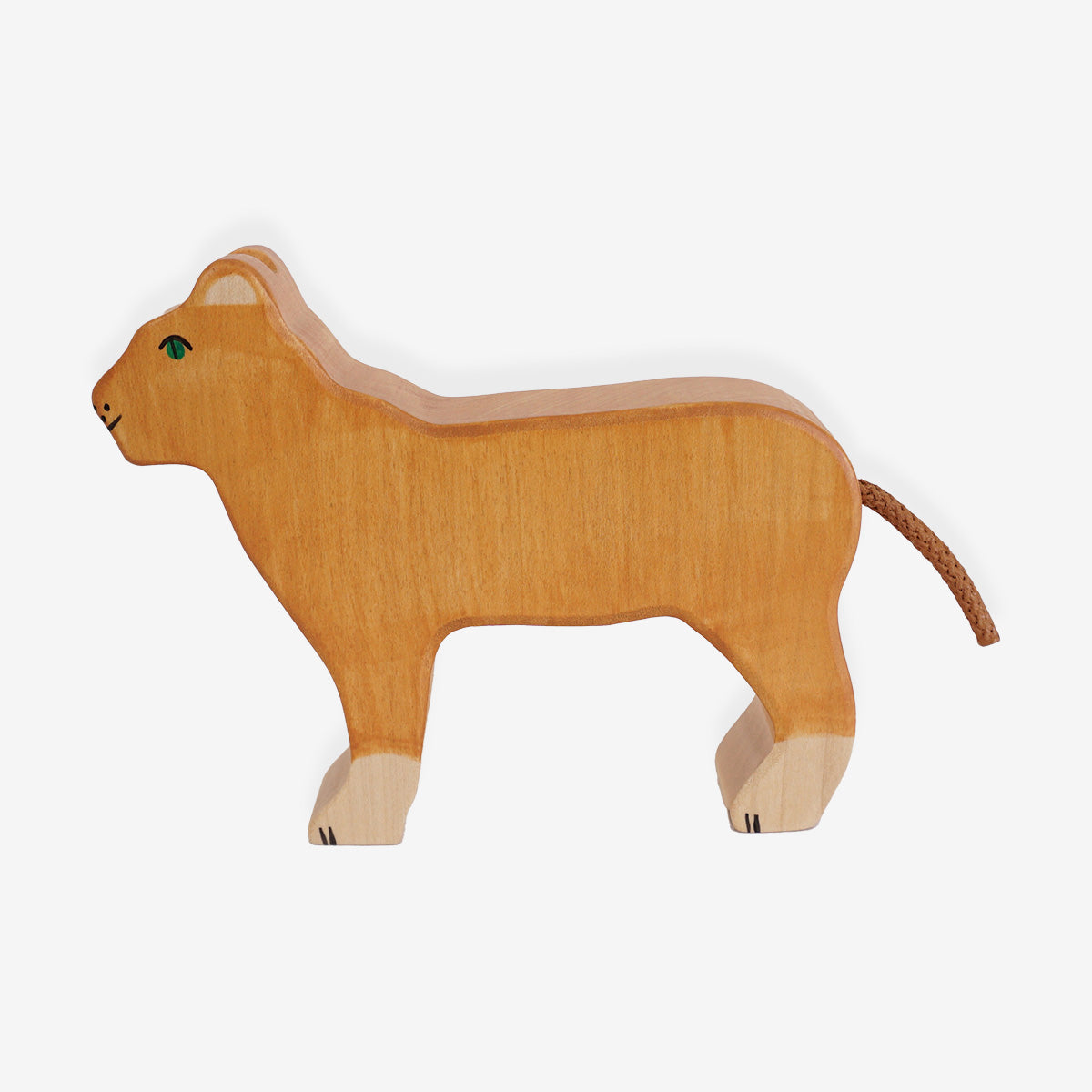 Holztiger Lioness Wooden Figure