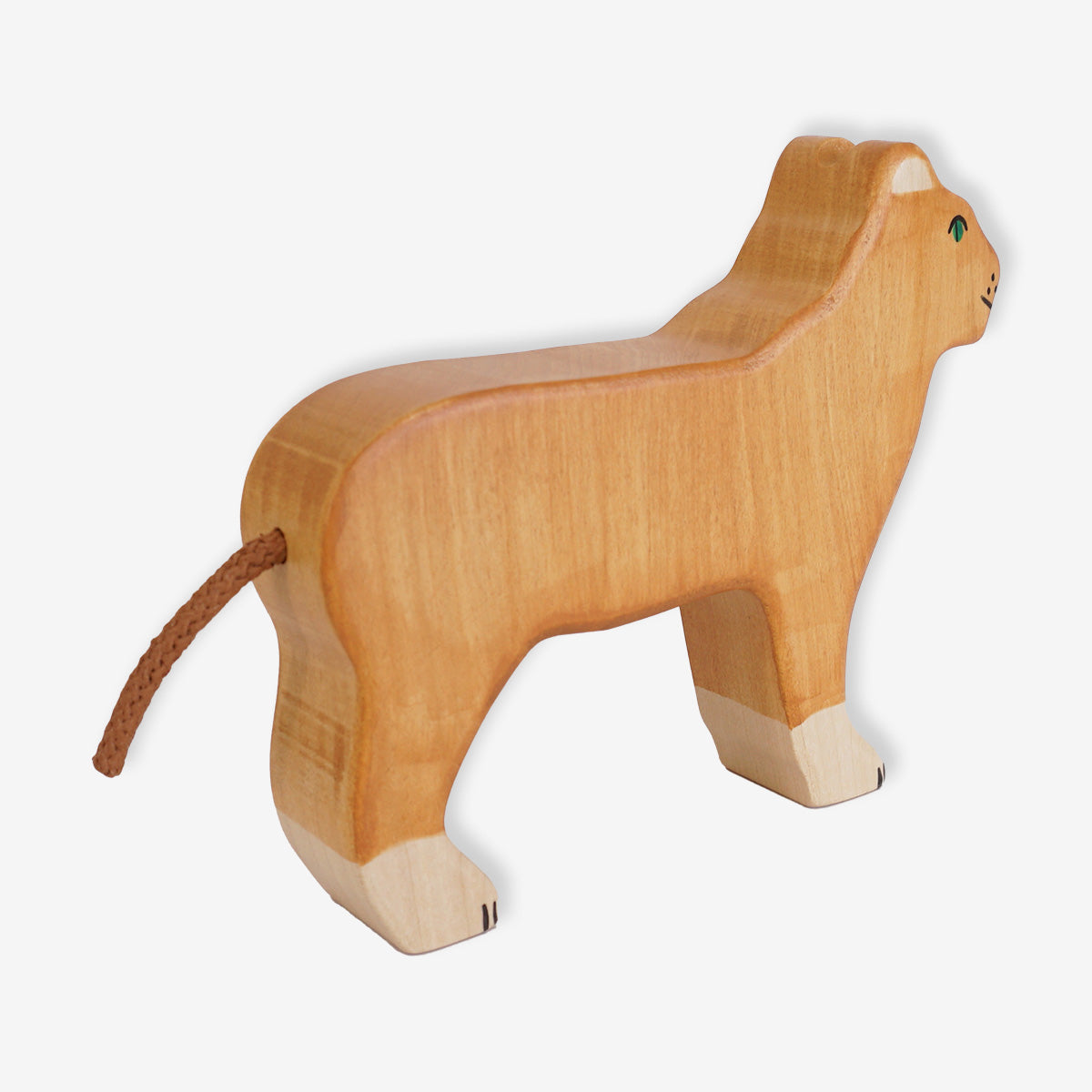 Holztiger Lioness Wooden Figure