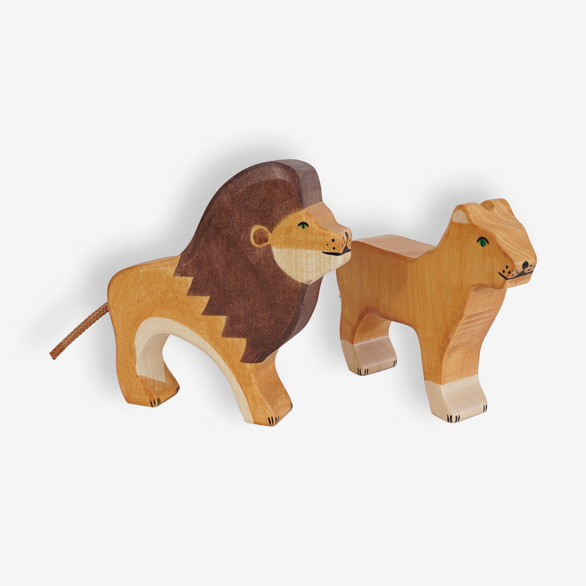 Holztiger Lion Wooden Figure