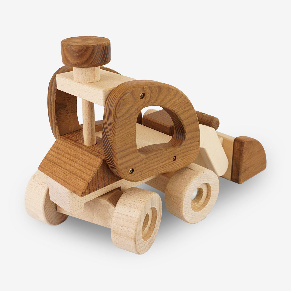 Goki Nature Wheel Loader Wooden Tractor
