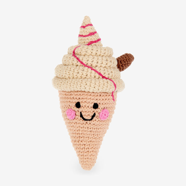 Pebble Friendly Toy Rattle – 99p Ice Cream with Flake