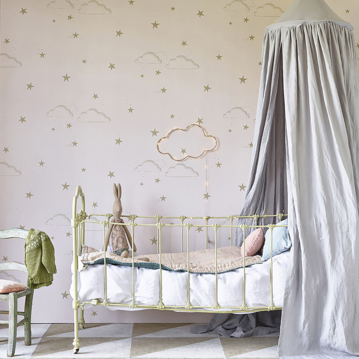 Hibou Home Starry Sky Wallpaper - Pale Rose/Gold