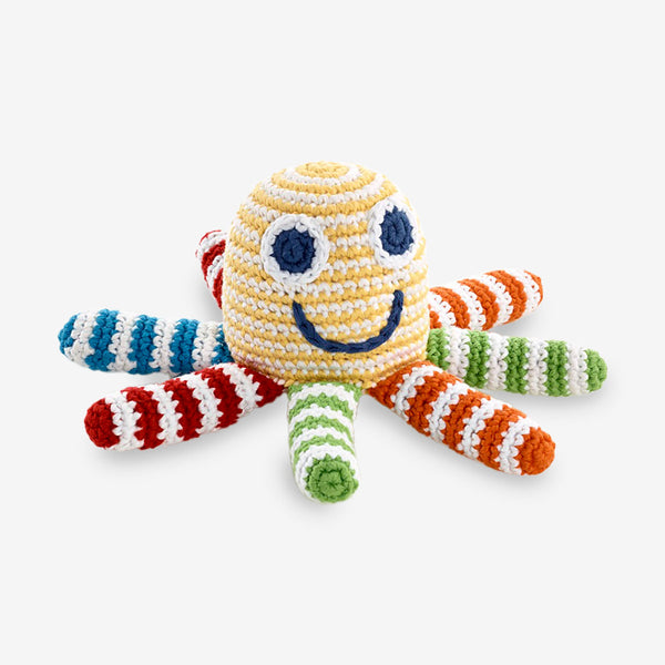 Pebble Octopus Toy Rattle – Yellow