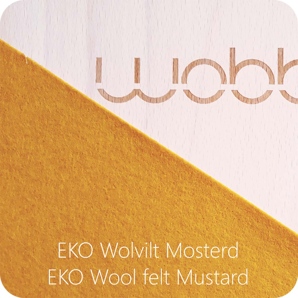 Wobbel Pro Transparent With Felt - Mustard