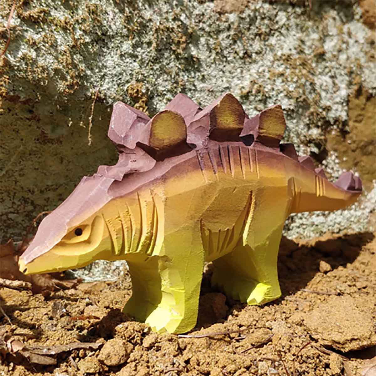 Wudimals Wooden Dino Animal - Stegosaurus