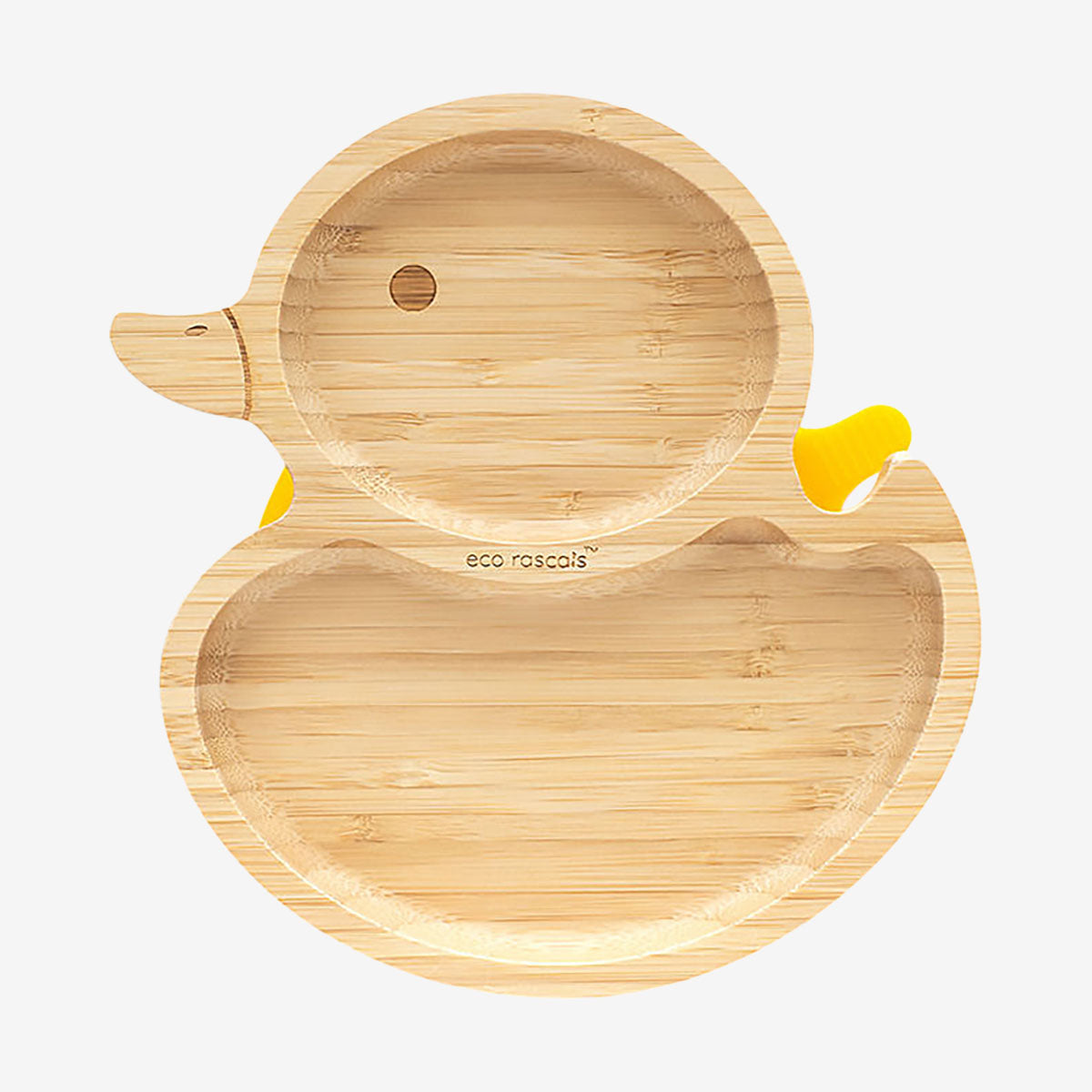 Eco Rascals Bamboo Duck Plate - Yellow