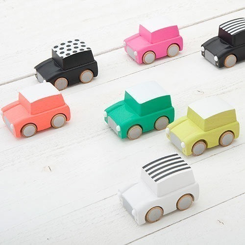 Kiko+ & gg* Wooden Toy Car - White Stripe