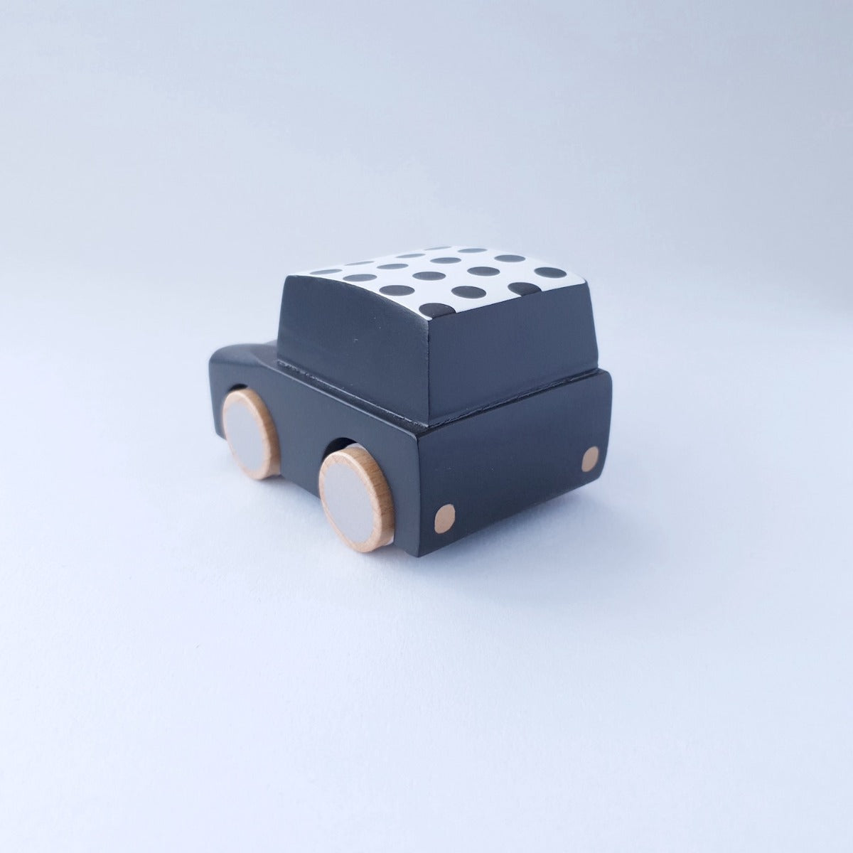 Kiko+ & gg* Wooden Toy Car - Black Dots