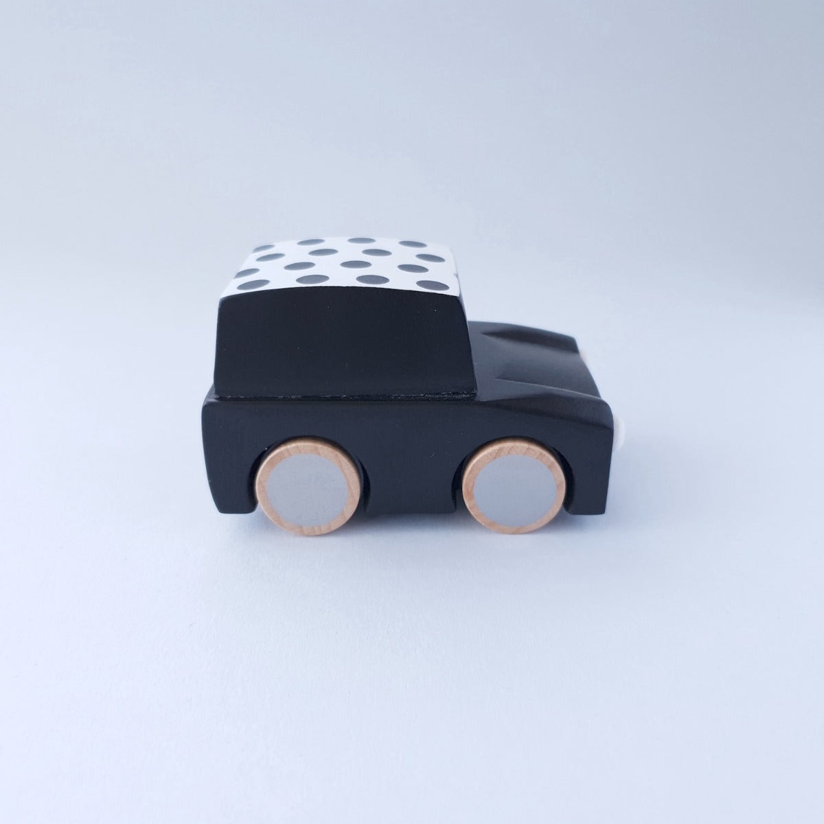 Kiko+ & gg* Wooden Toy Car - Black Dots