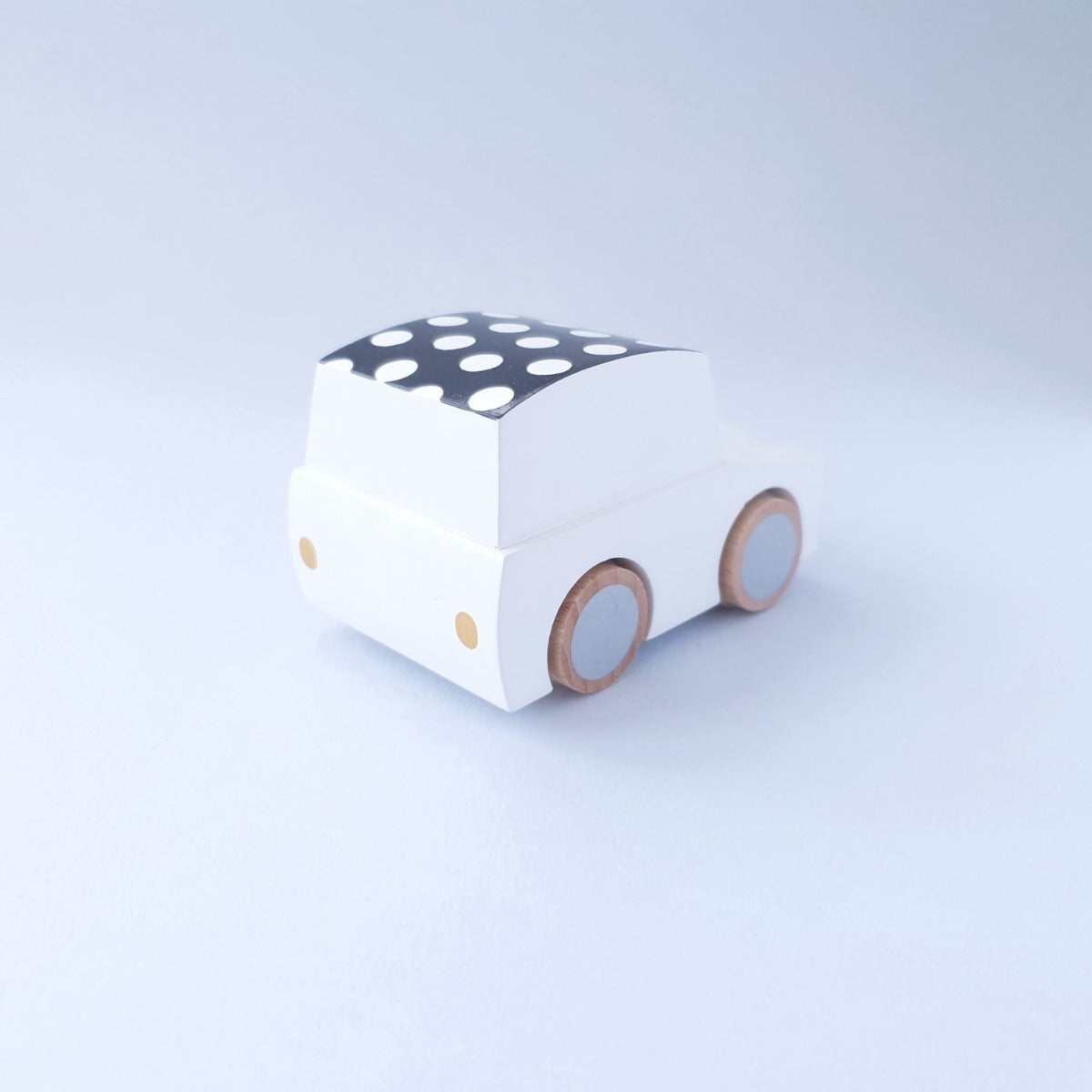 Kiko+ & GG* Wooden Toy Car - White Dots