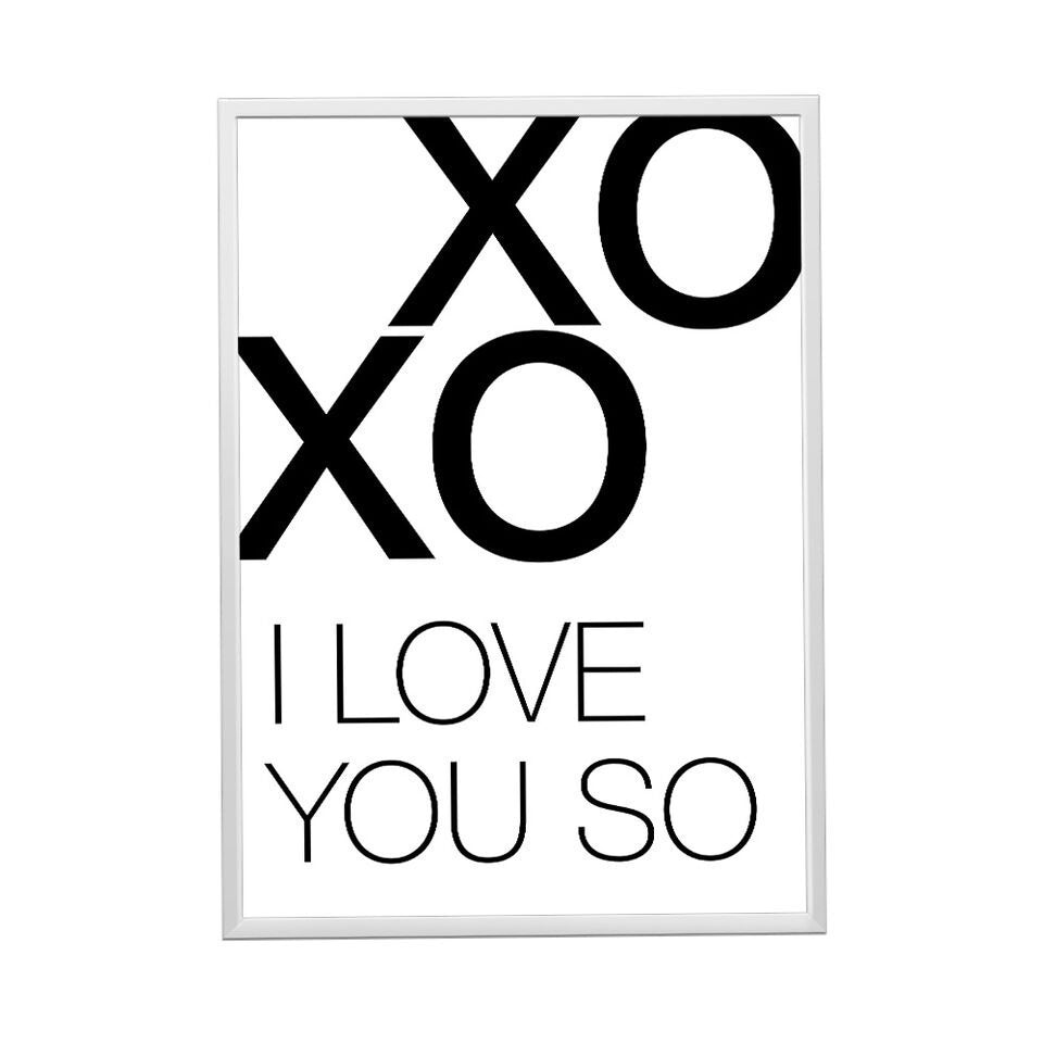 Milski Designs XO XO I Love You So Poster - A3