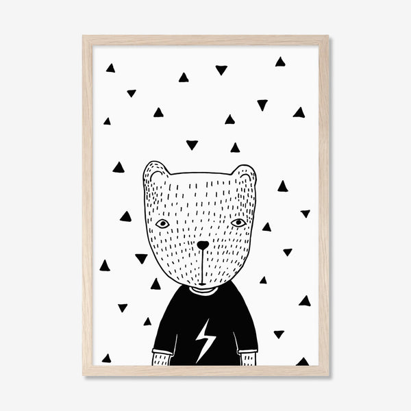 Mini Learners Bear in a T-Shirt Poster