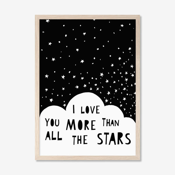 Mini Learners I Love You More Than All The Stars Poster - A3