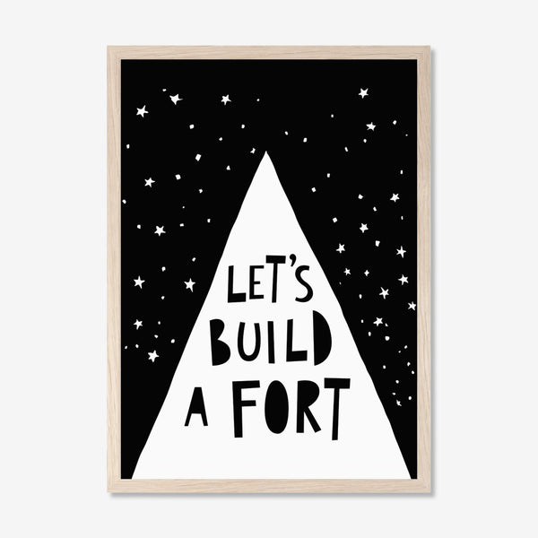 Mini Learners Let's Build A Fort Poster - A3