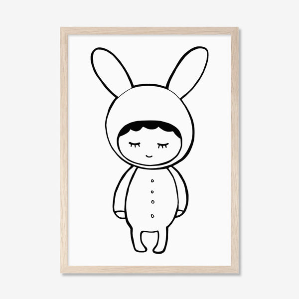 Mini Learners Shy Bunny Poster - A3