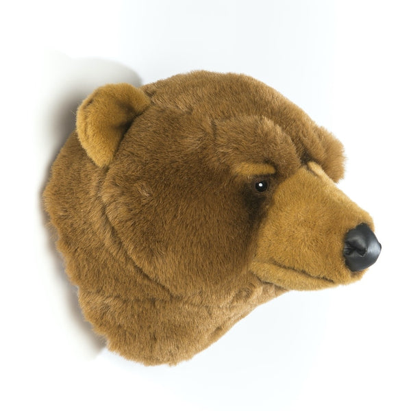 Wild and Soft Grizzly Bear Childrens Wall Trophy Head - Oliver