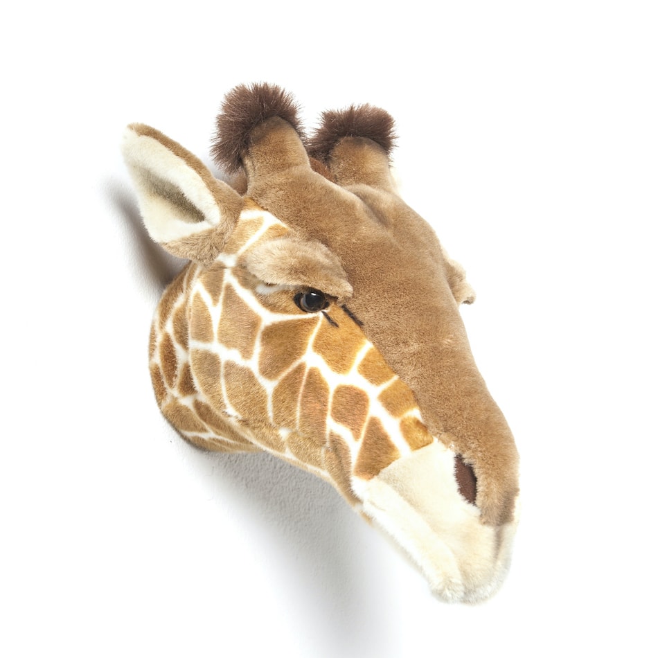 Wild and Soft Childrens Wall Trophy Head Giraffe - Ruby